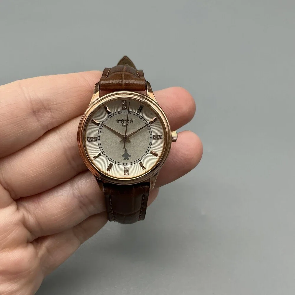 ROK Air Force Womens Watch 28mm Champagne Dial Chief Of Staff New Battery